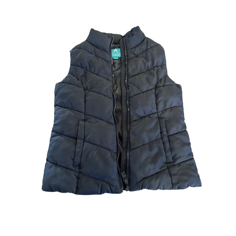 Aeropostale Women’s XS Black Remixed Down Puffer Vest Insulated Full Zip